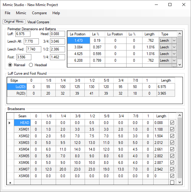 Initial 2D input interface